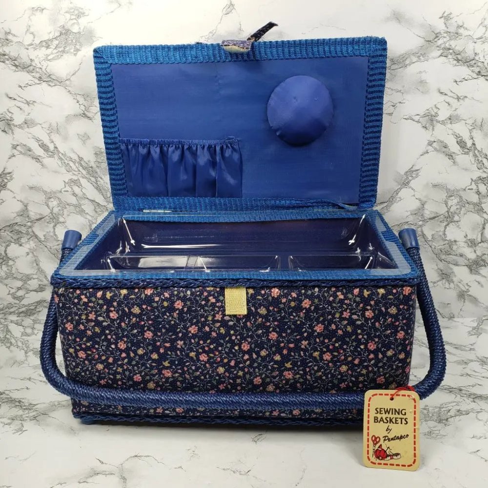 Pentapco Sewing Crafting Basket Vintage
